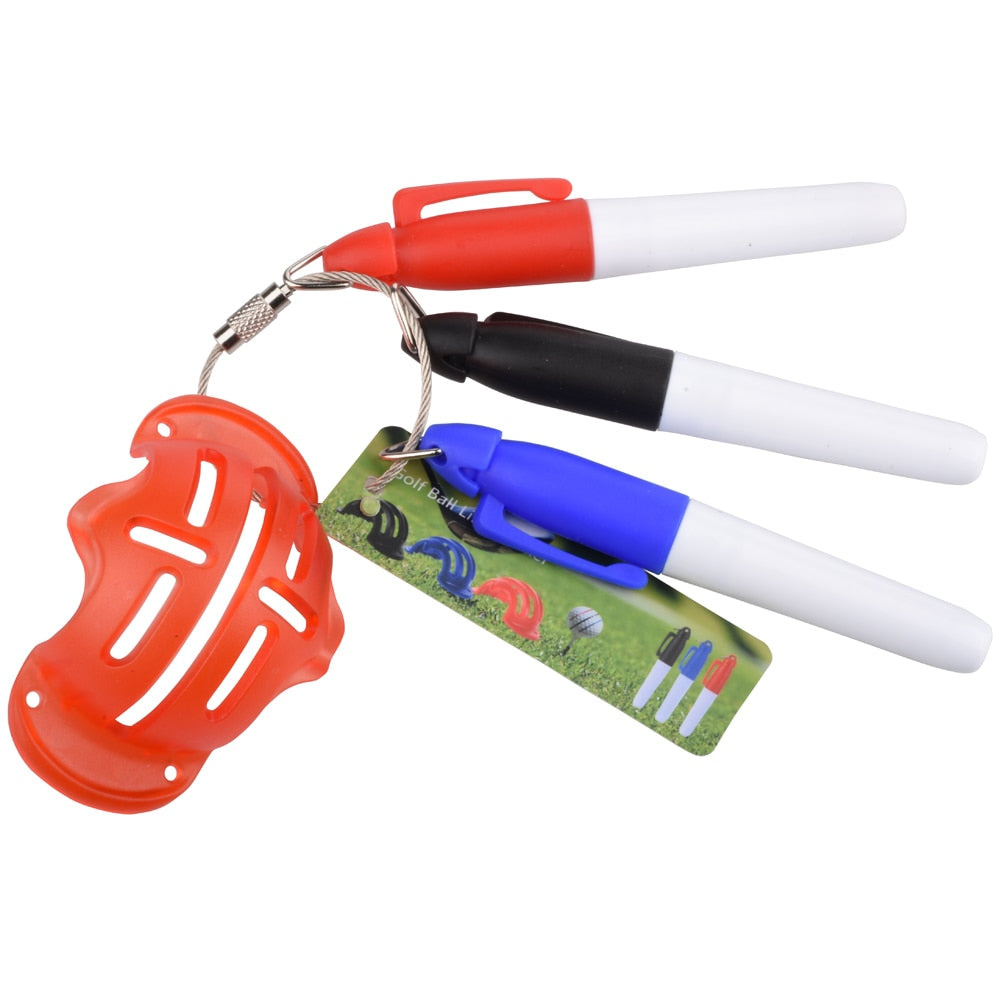 Golf Ball Marking Stencils with 3 permanent markers