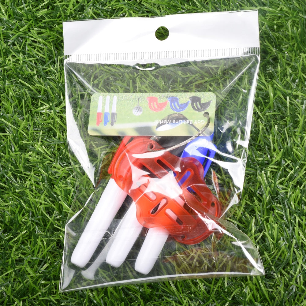 Golf Ball Marking Stencils with 3 permanent markers