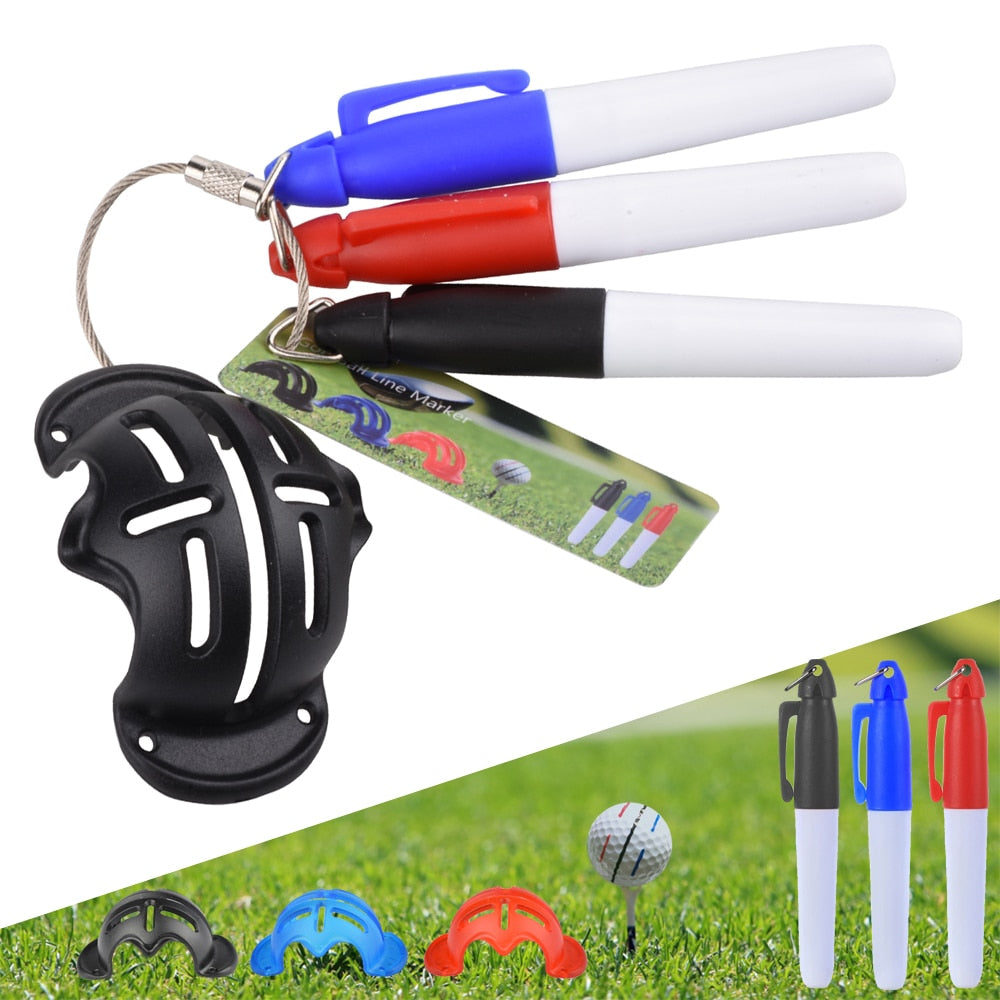Golf Ball Marking Stencils with 3 permanent markers