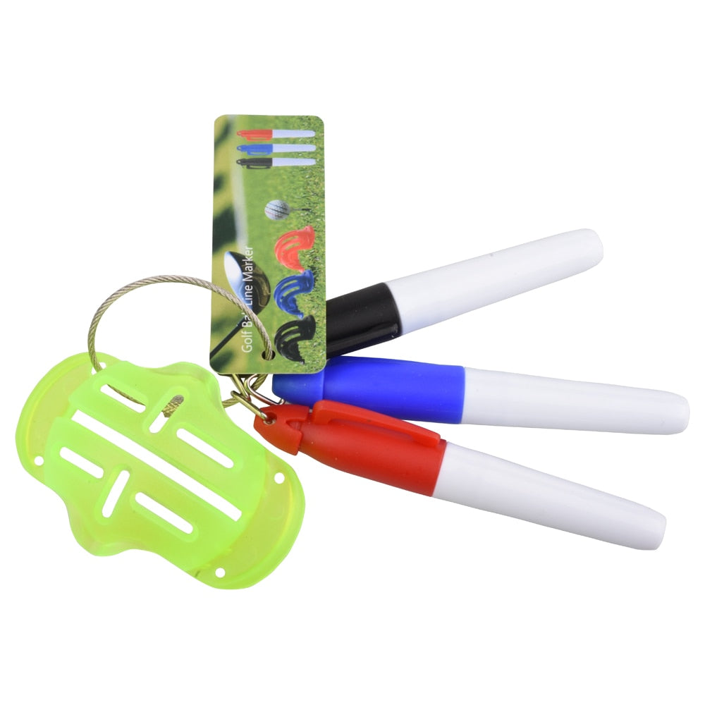 Golf Ball Marking Stencils with 3 permanent markers
