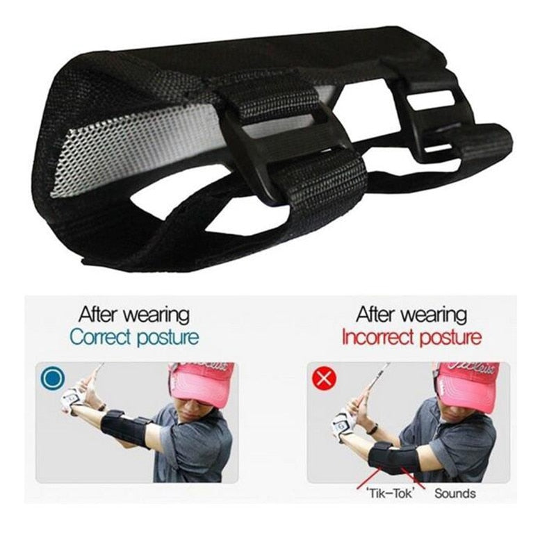Golf Swing Trainer Aids Elbow Correction Brace Straight Arm Corrector Support Practice S66