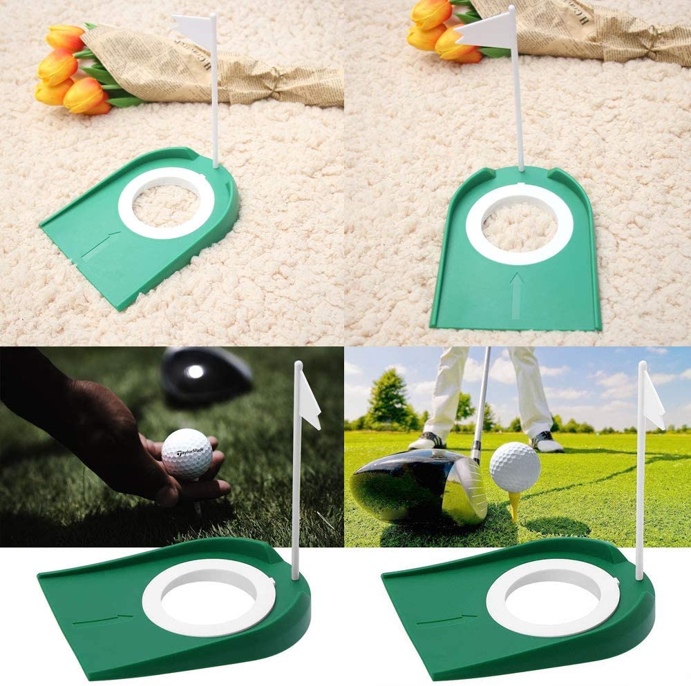 Golf Putting Trainer With Hole Flag Putter Green Practice Aid Home Yard Outdoor Training  Aids Indoor/Outdoor Putter Trainner
