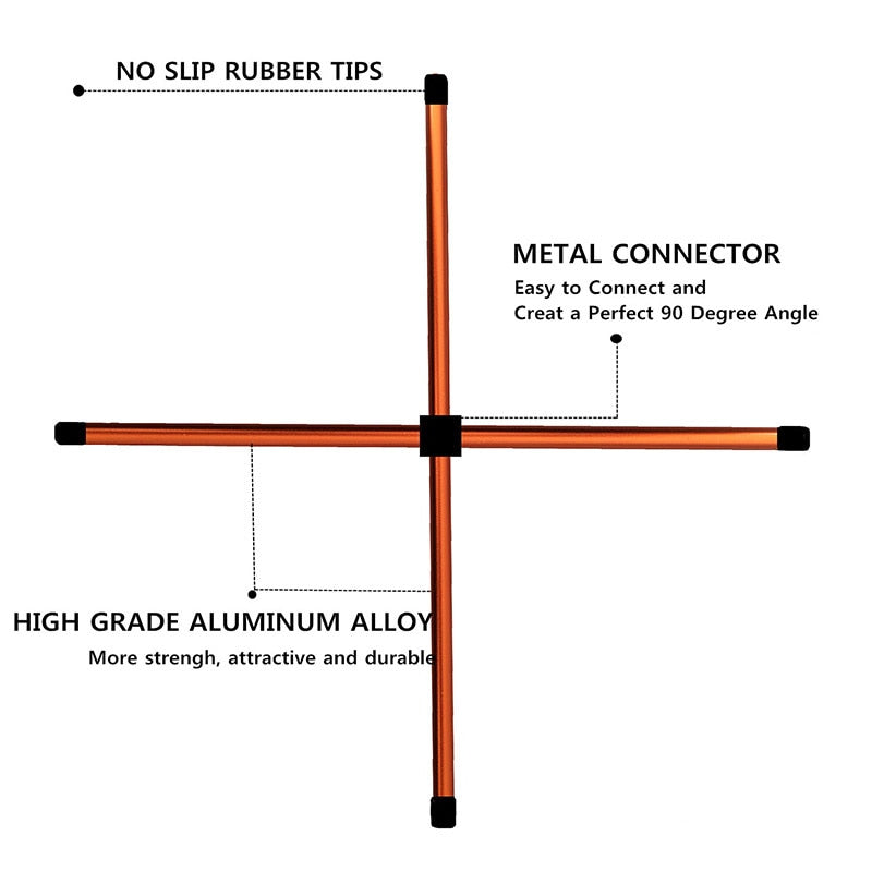 New Deluxe Aluminum Golf Alignment Sticks Swing Training Aids Cross Connection for Aiming Putting Full Swing Trainer