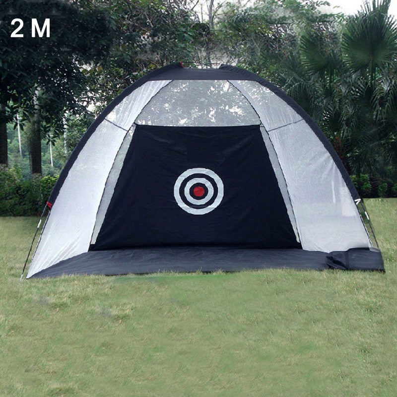 Golf Hitting Cage Indoor 2M Golf Practice Net Tent Garden Grassland Practice Tent Golf Training Equipment Mesh Mat Outdoor Swing