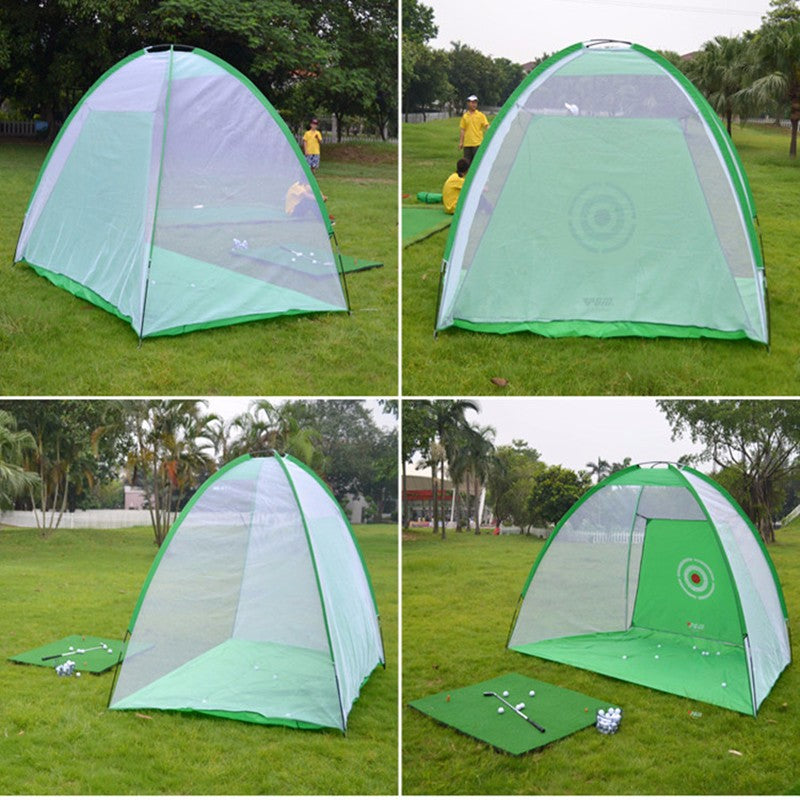 Golf Hitting Cage Indoor 2M Golf Practice Net Tent Garden Grassland Practice Tent Golf Training Equipment Mesh Mat Outdoor Swing