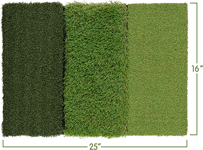 Tri-Turf Golf Hitting Mat Attack, Portable Driving, Chipping, Training Aids for Backyard